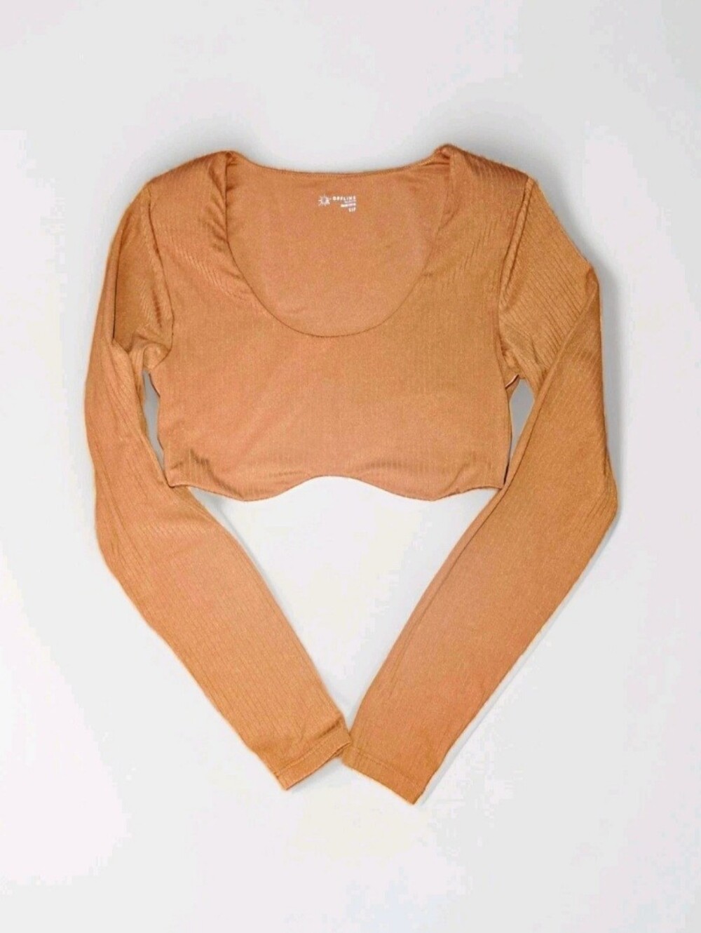 OFFLINE by Aerie Brown Padded Shoulder Crop Top — Women’s S